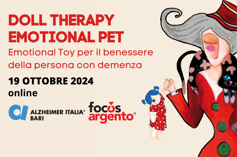 Corso formazione terapia bambola - doll therapy e animali empatici e robotici - emotional pet benessere persona con demenza Alzheimer